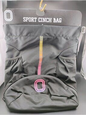 Overtime Elite Sport Cinch Bag Black Adjustable Straps Durable